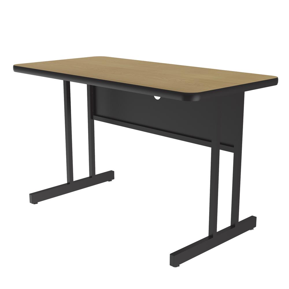 Desk Height  Deluxe HIgh-Pressure Top Computer/Student Desks  24x36", RECTANGULAR FUSION MAPLE BLACK. Picture 4