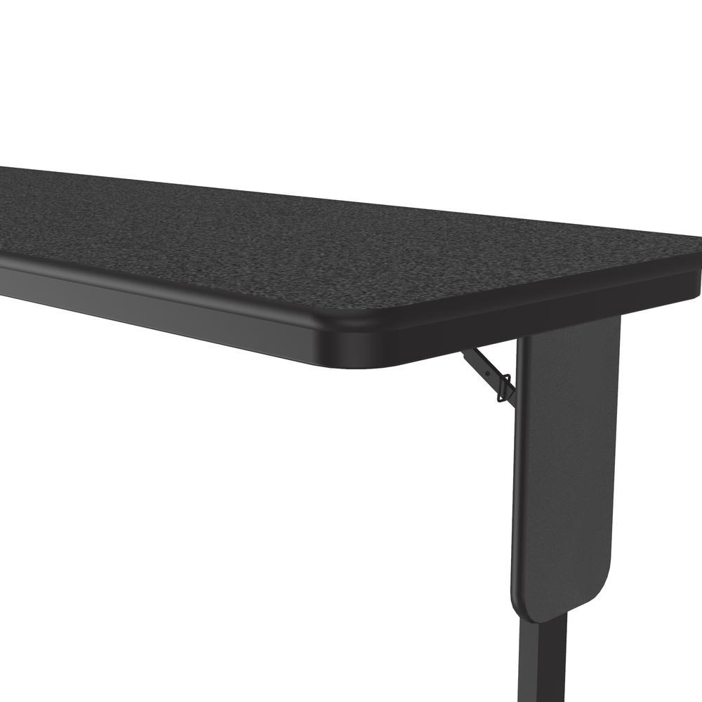 Commercial Laminate Folding Seminar Table with Panel Leg 24x60", RECTANGULAR BLACK GRANITE, BLACK. Picture 7