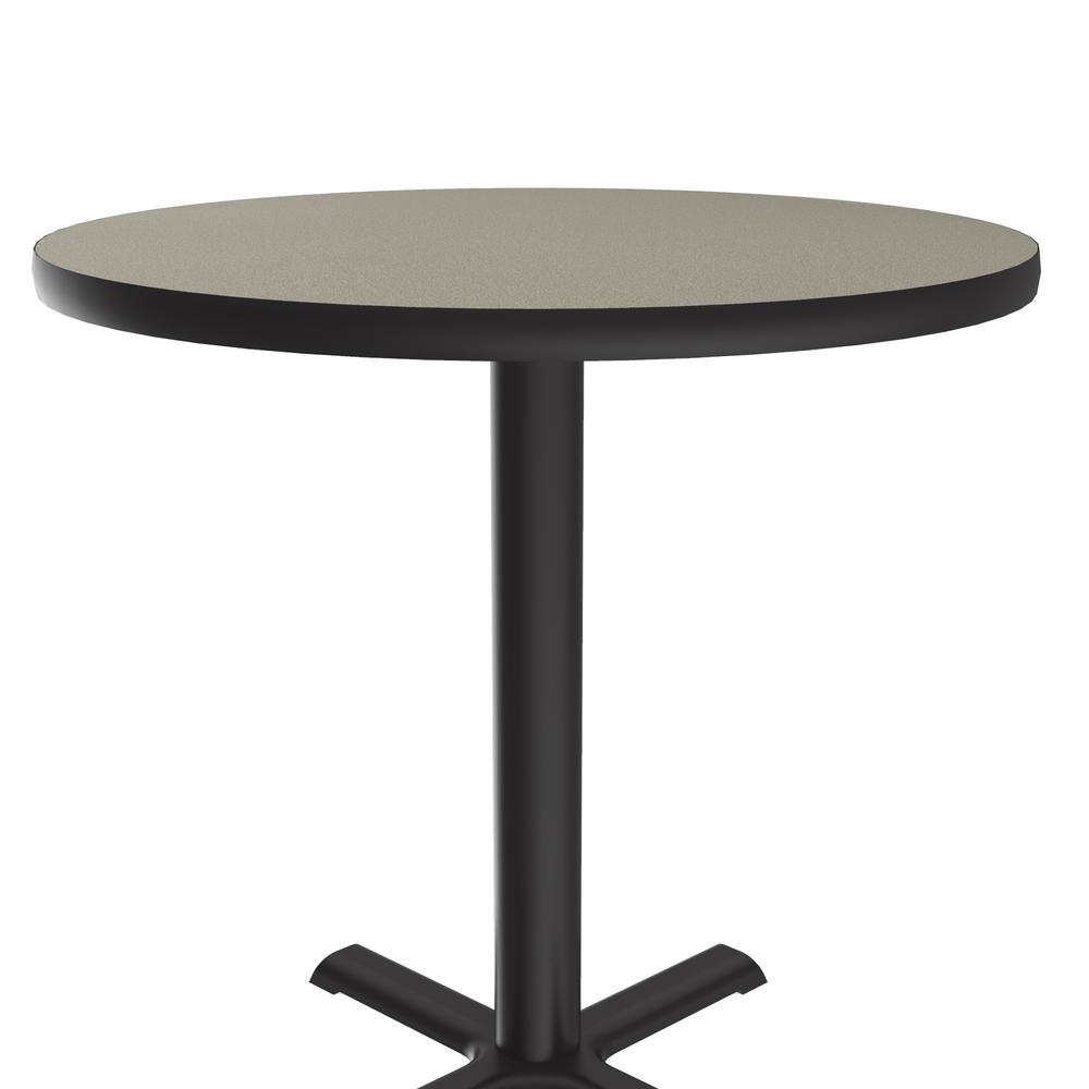 Table Height Deluxe High-Pressure Café and Breakroom Table 24x24", ROUND SAVANNAH SAND, BLACK. Picture 8