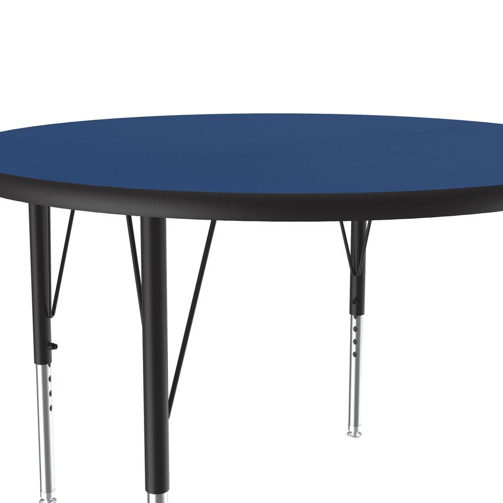 Deluxe High-Pressure Top Activity Tables 36x36", ROUND, BLUE, BLACK/CHROME. Picture 5