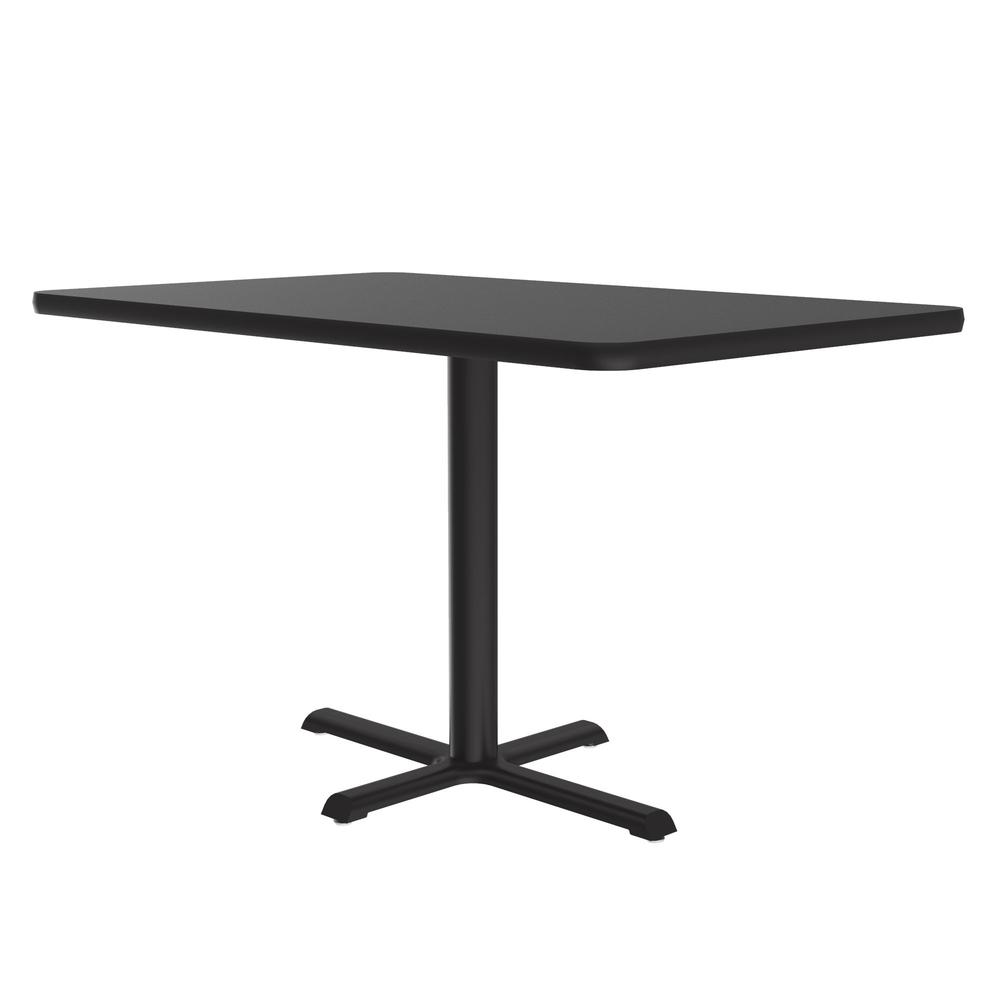 Table Height Thermal Fused Laminate Café and Breakroom Table, 30x42" RECTANGULAR BLACK GRANITE, BLACK. Picture 9