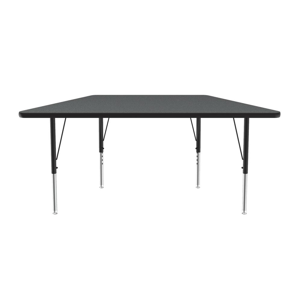 Deluxe High-Pressure Top Activity Tables 30x60" TRAPEZOID MONTANA GRANITE, BLACK/CHROME. Picture 8