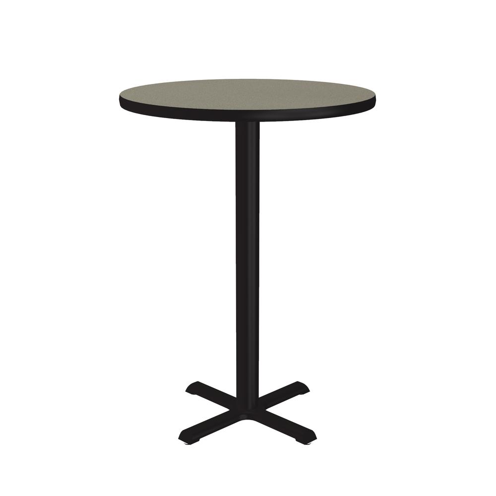 Bar Stool/Standing Height Deluxe High-Pressure Café and Breakroom Table 24x24", ROUND SAVANNAH SAND BLACK. Picture 5