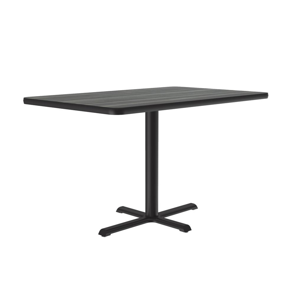 Table Height Deluxe High-Pressure Café and Breakroom Table 30x42" RECTANGULAR, NEW ENGLAND DRIFTWOOD, BLACK. Picture 7