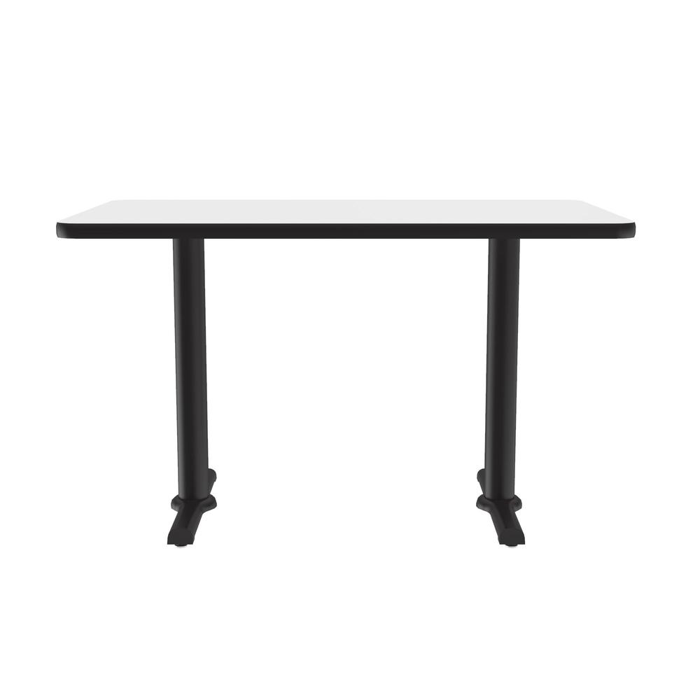 Table Height Deluxe High-Pressure Café and Breakroom Table 30x48", RECTANGULAR, WHITE BLACK. Picture 2