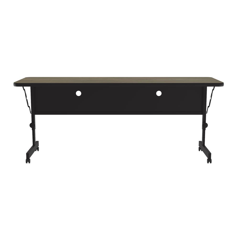 Deluxe High Pressure Top Flip Top Table 24x60", RECTANGULAR COLONIAL HICKORY BLACK. Picture 2