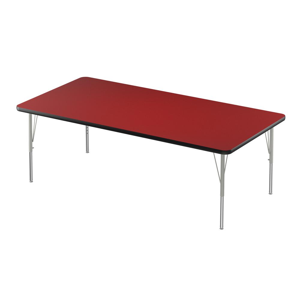 Deluxe High-Pressure Top Activity Tables, 36x60" RECTANGULAR, RED SILVER MIST. Picture 9