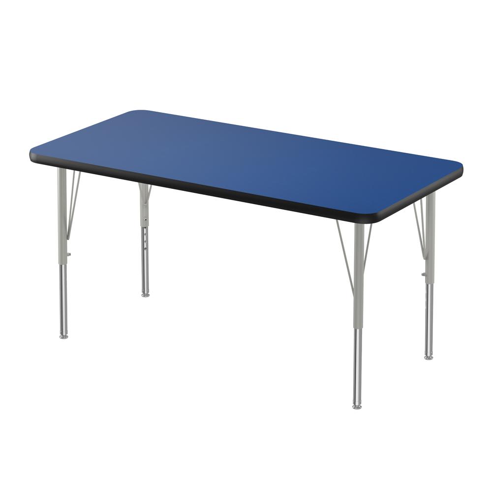 Deluxe High-Pressure Top Activity Tables 24x48", RECTANGULAR, BLUE, SILVER MIST. Picture 2