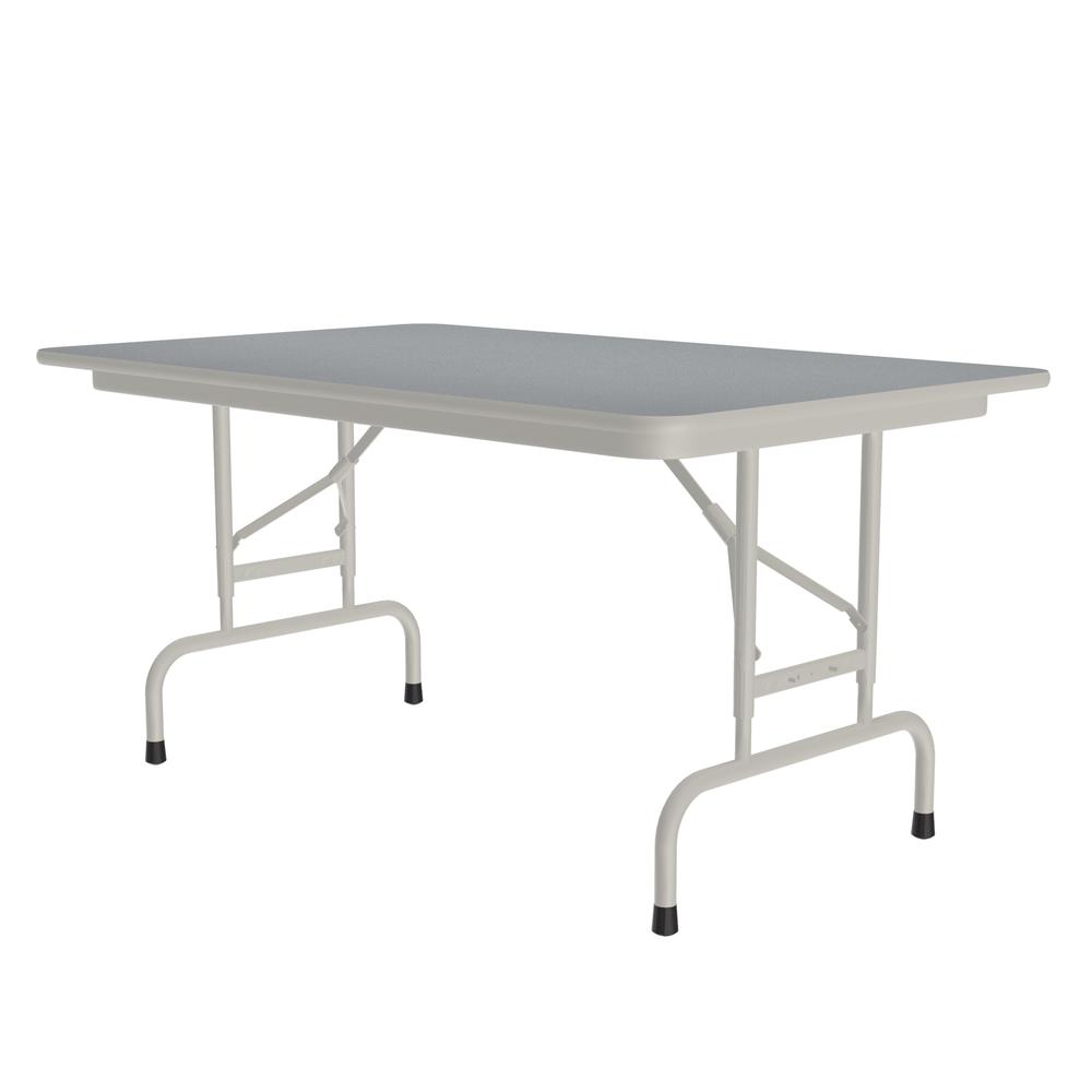 Adjustable Height High Pressure Top Folding Table, 30x48" RECTANGULAR GRAY GRANITE, GRAY. Picture 6