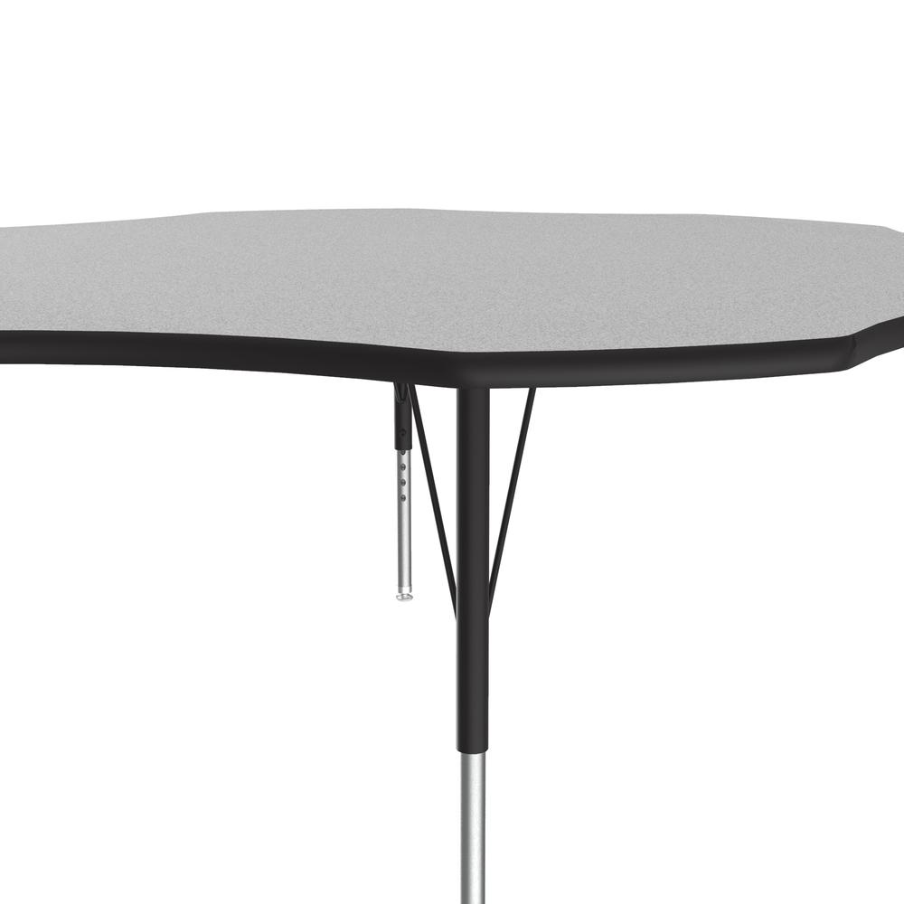 Deluxe High-Pressure Top Activity Tables, 60x60" FLOWER GRAY GRANITE BLACK/CHROME. Picture 6