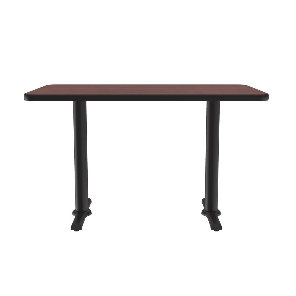 Table Height Deluxe High-Pressure Café and Breakroom Table 30x48" RECTANGULAR, MAHOGANY, BLACK. Picture 1