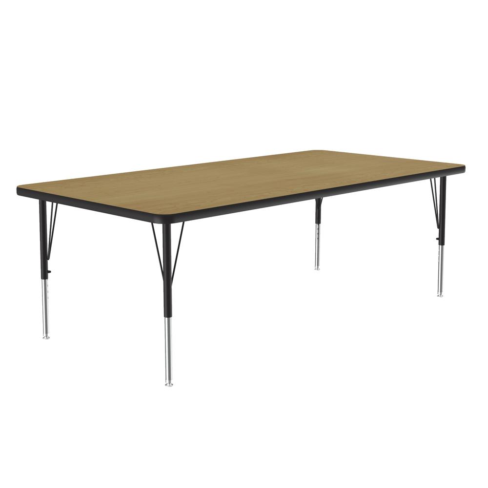 Deluxe High-Pressure Top Activity Tables 36x72, RECTANGULAR, FUSION MAPLE, BLACK/CHROME. Picture 8