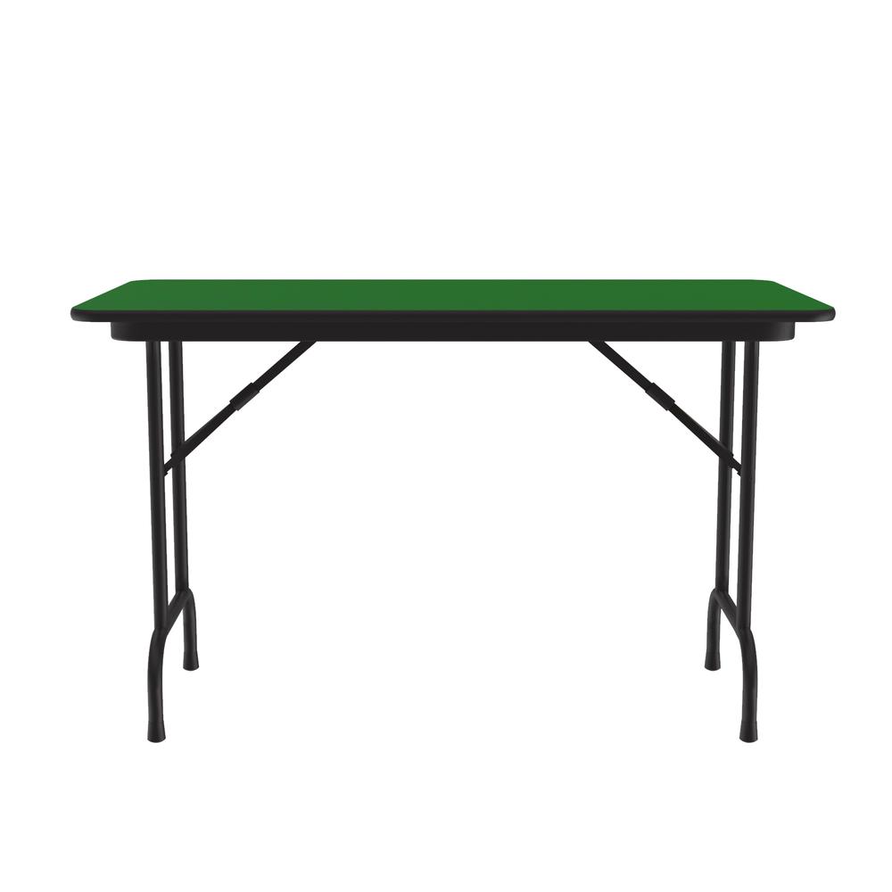 Deluxe High Pressure Top Folding Table 24x48", RECTANGULAR, GREEN, BLACK. Picture 1