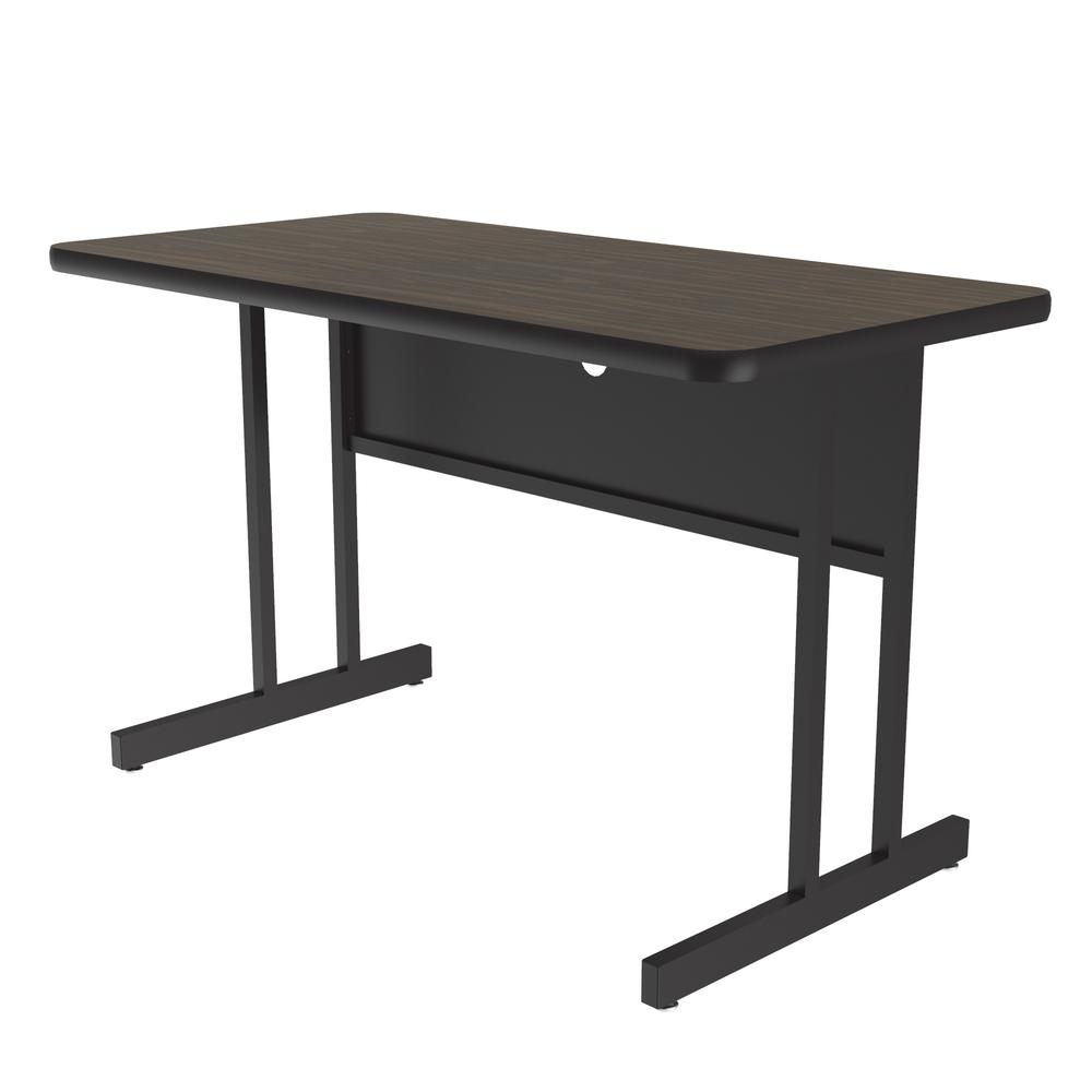 Desk Height  Deluxe HIgh-Pressure Top Computer/Student Desks  24x36", RECTANGULAR, WALNUT, BLACK. Picture 7