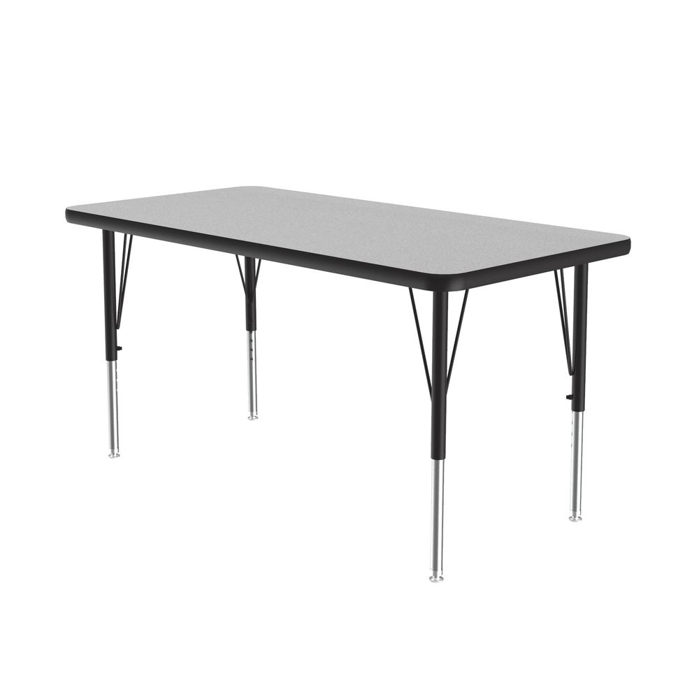 Commercial Laminate Top Activity Tables 24x48", RECTANGULAR GRAY GRANITE BLACK/CHROME. Picture 1