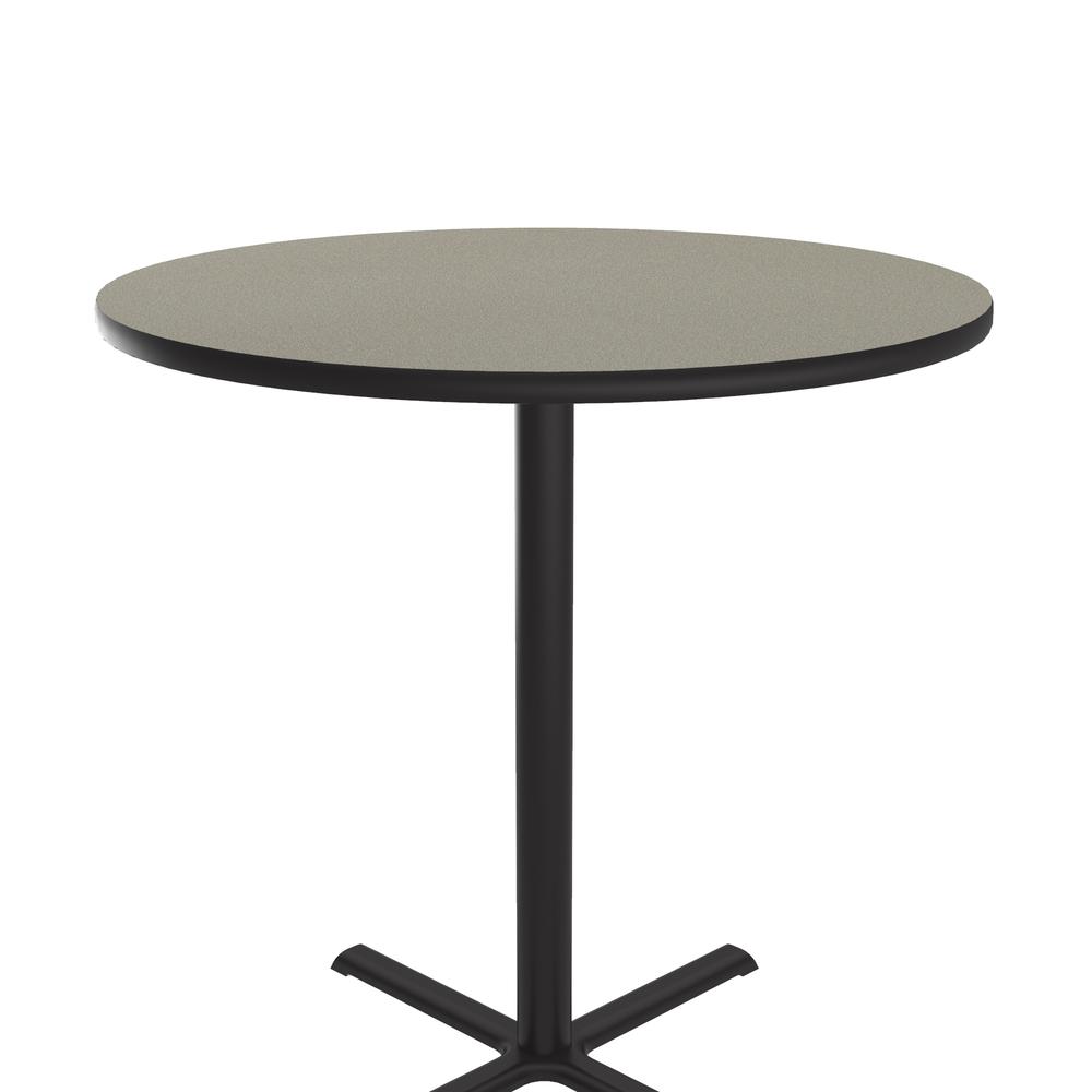 Bar Stool/Standing Height Deluxe High-Pressure Café and Breakroom Table, 42x42", ROUND SAVANNAH SAND BLACK. Picture 4