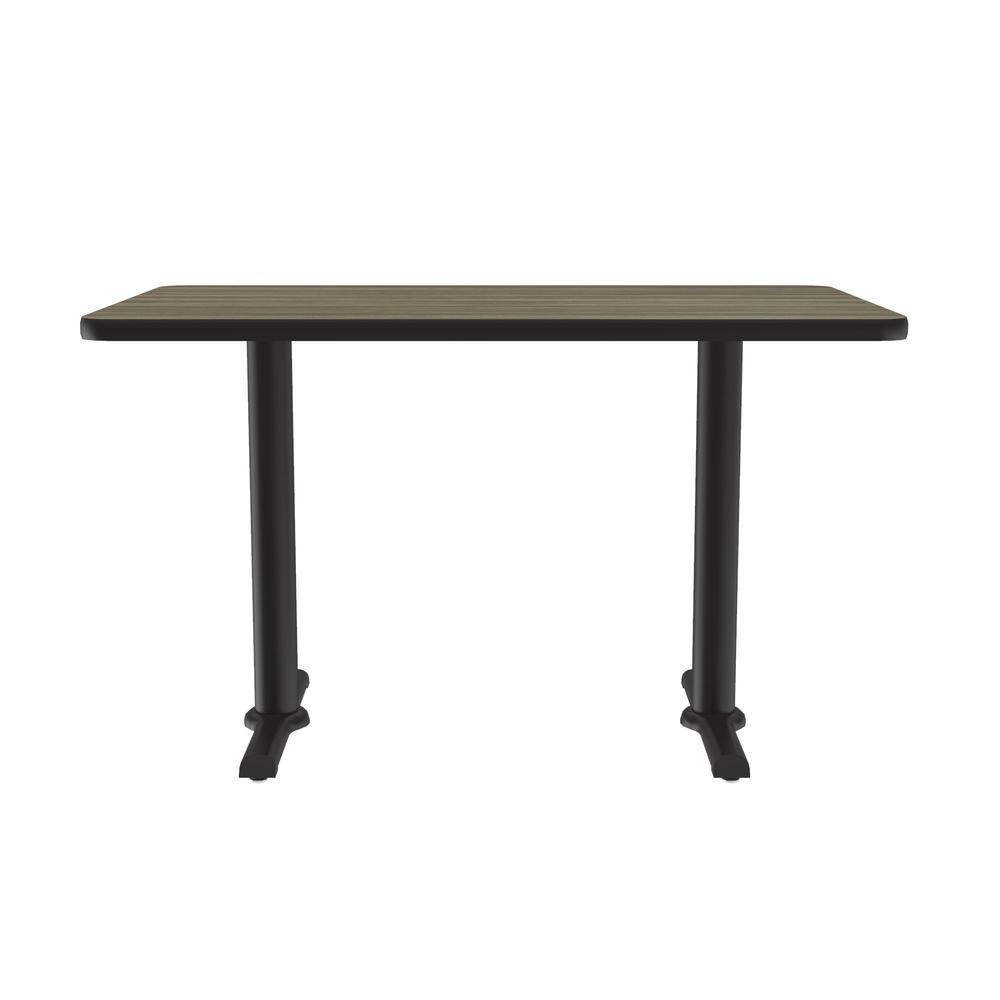 Table Height Deluxe High-Pressure Café and Breakroom Table, 30x60" RECTANGULAR COLONIAL HICKORY BLACK. Picture 1