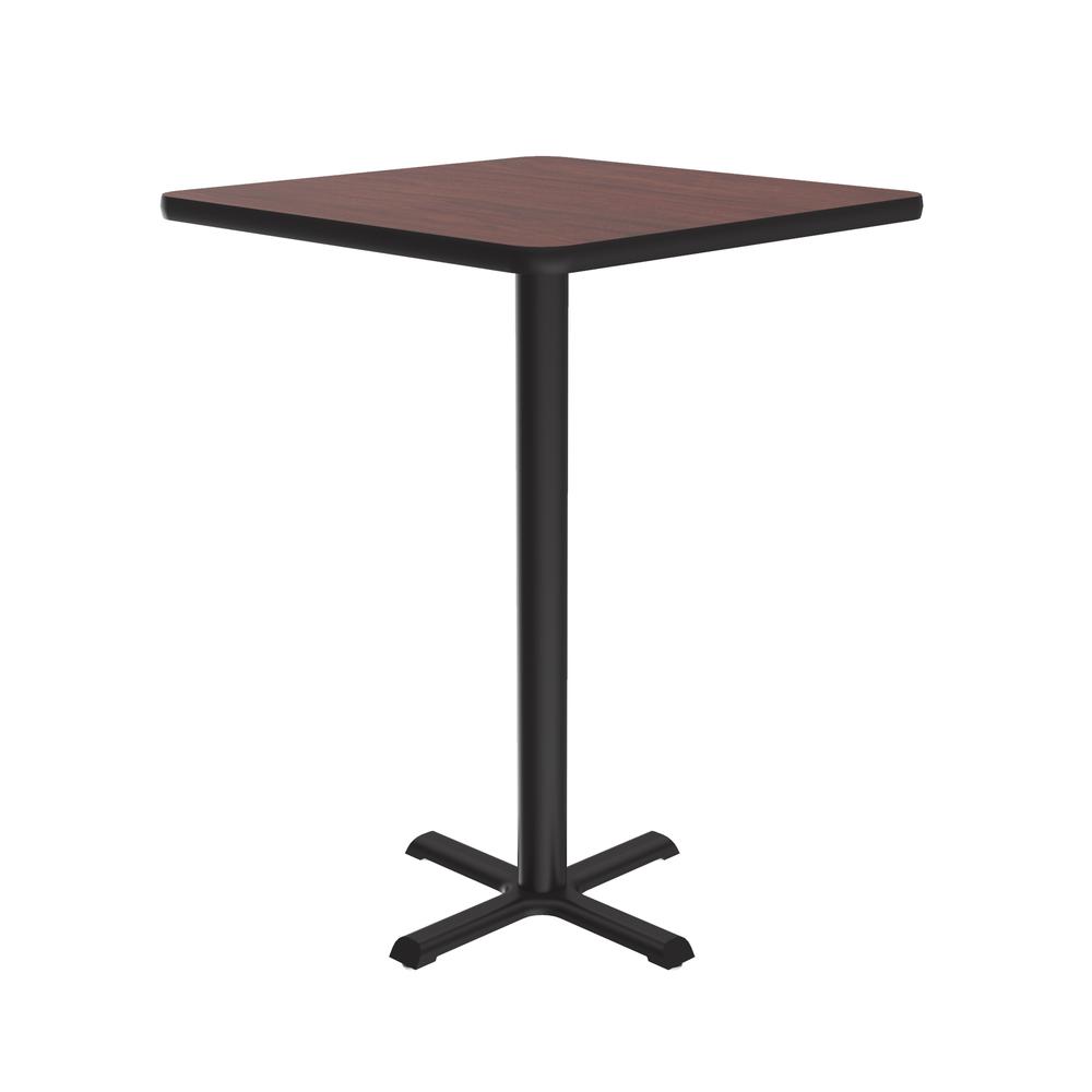 Bar Stool/Standing Height Deluxe High-Pressure Café and Breakroom Table 30x30" SQUARE, MAHOGANY, BLACK. Picture 1