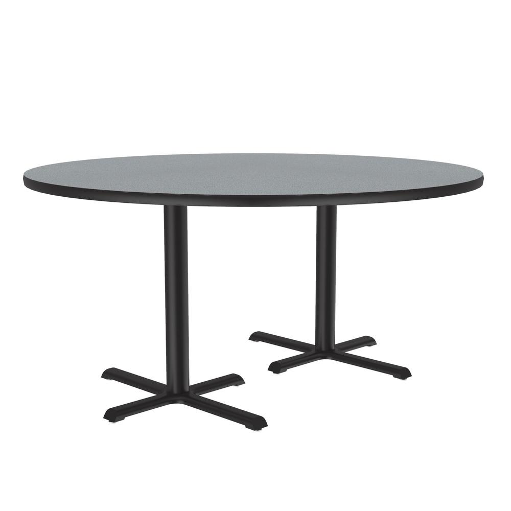Table Height Commercial Laminate Café and Breakroom Table 60x60", ROUND GRAY GRANITE, BLACK. Picture 6