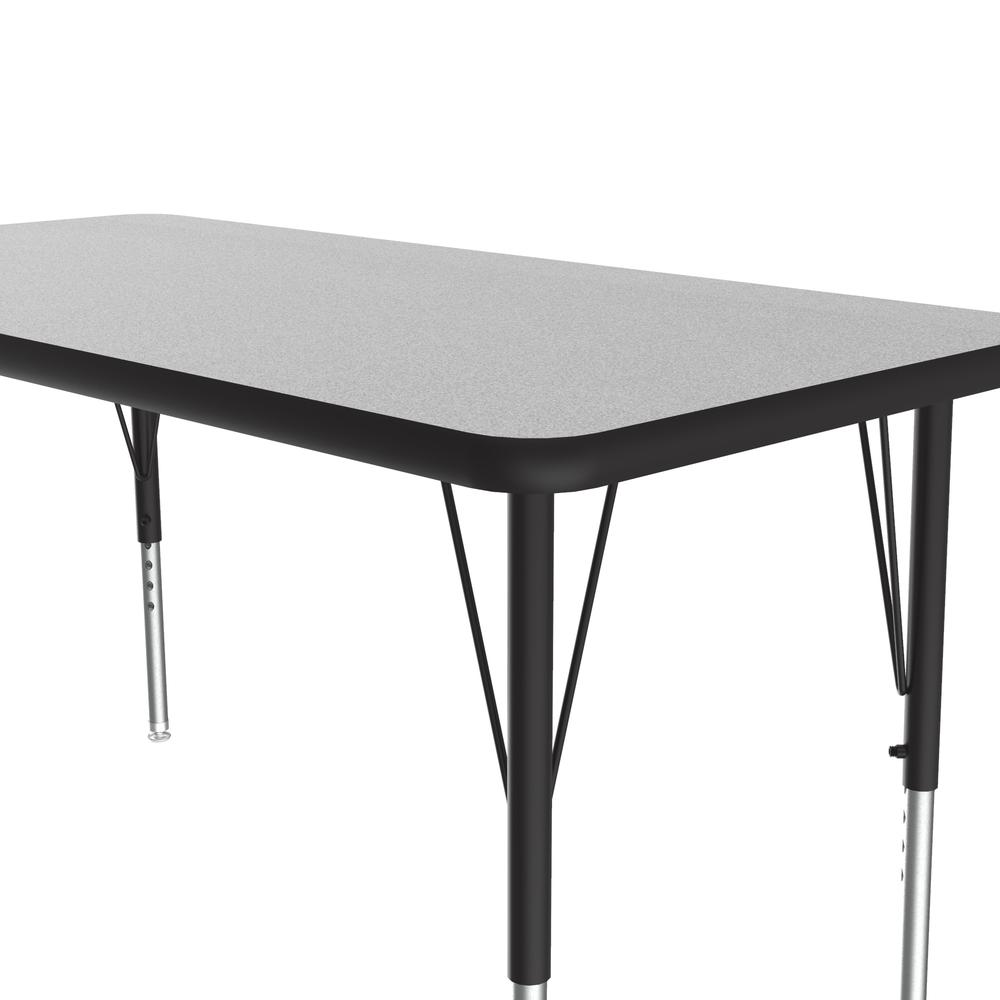 Deluxe High-Pressure Top Activity Tables 24x60", RECTANGULAR, GRAY GRANITE, BLACK/CHROME. Picture 4