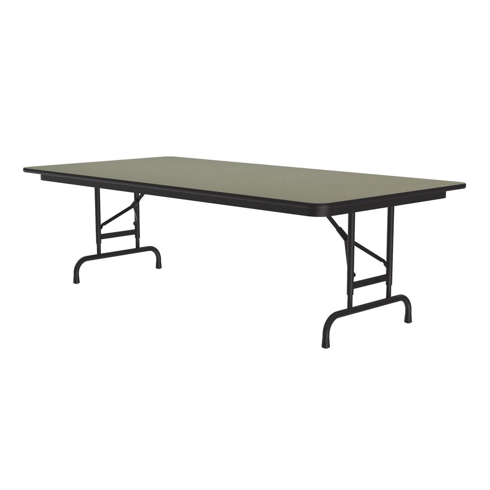 Adjustable Height High Pressure Top Folding Table 36x72", RECTANGULAR SAVANNAH SAND, BLACK. Picture 8