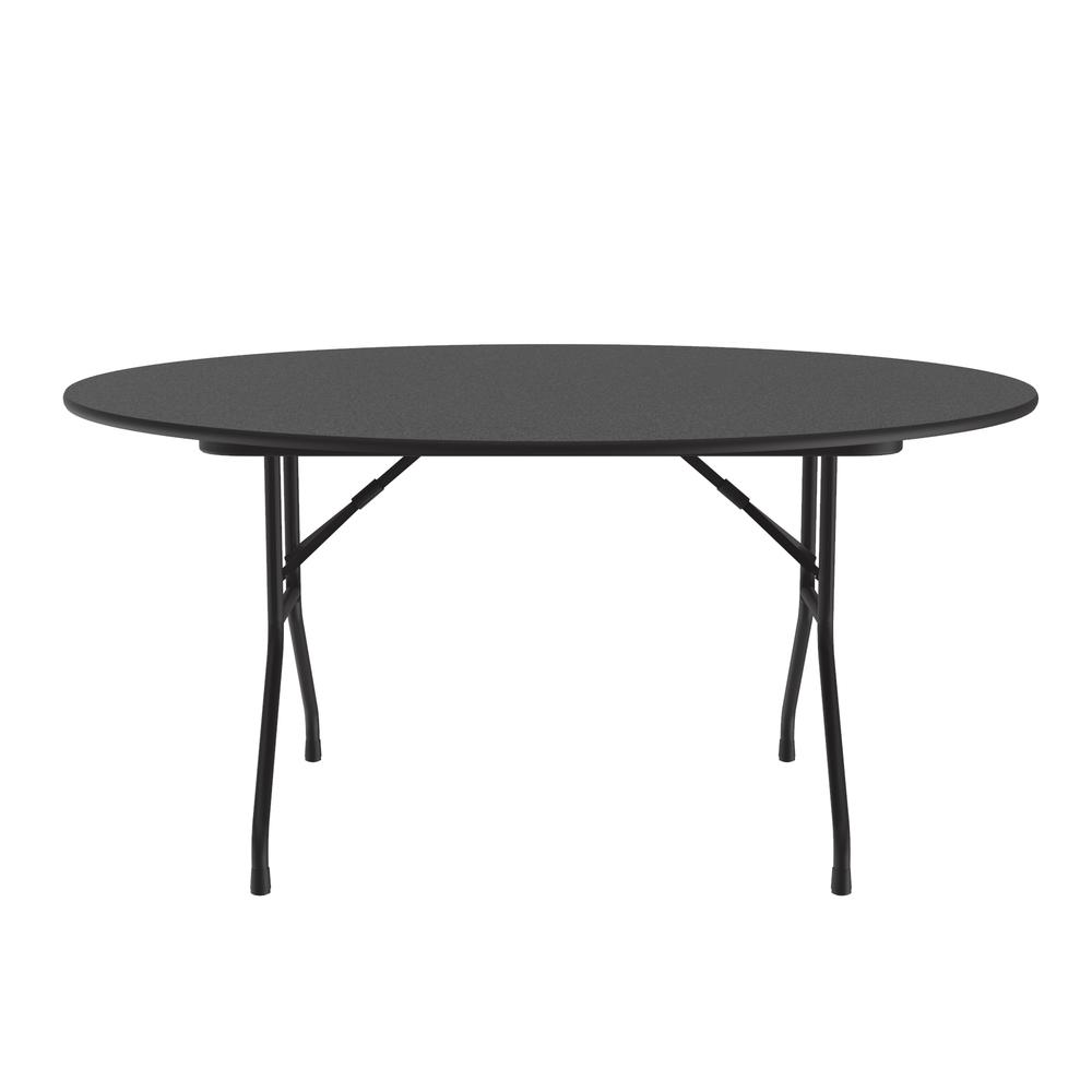 Econoline Melamine Top Folding Table, 60x60" ROUND BLACK GRANITE BLACK. Picture 7