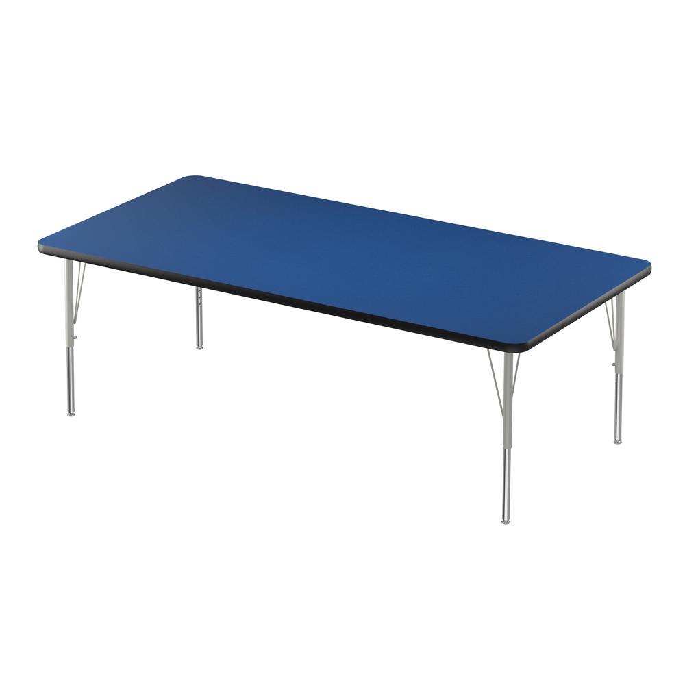 Deluxe High-Pressure Top Activity Tables, 36x60" RECTANGULAR BLUE SILVER MIST. Picture 1