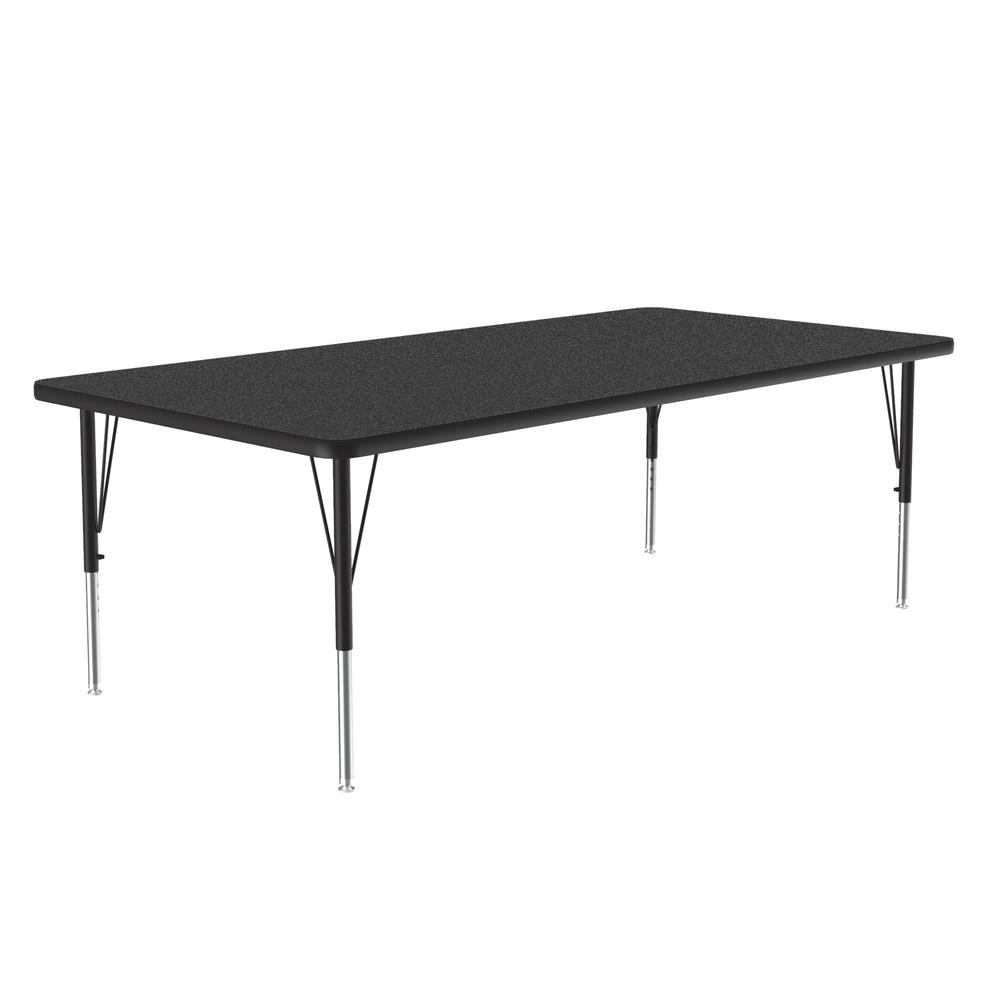 Commercial Laminate Top Activity Tables, 36x60" RECTANGULAR BLACK GRANITE, BLACK/CHROME. Picture 2