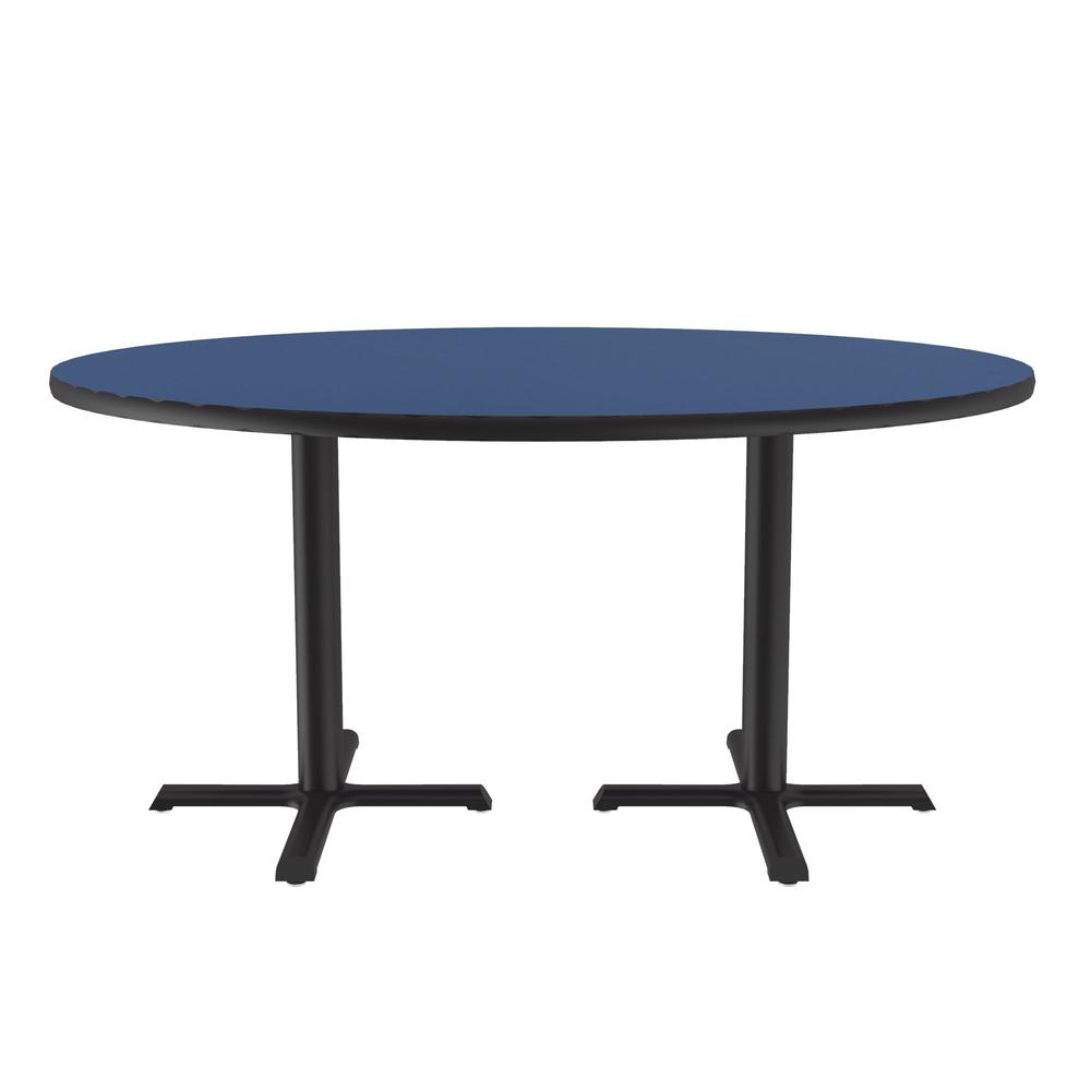Table Height Deluxe High-Pressure Café and Breakroom Table, 60x60" ROUND BLUE BLACK. Picture 9