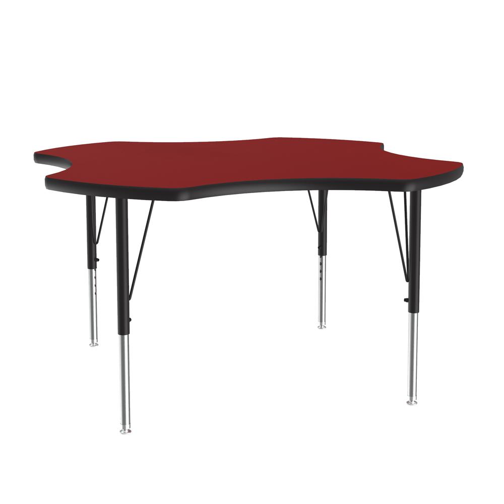 Deluxe High-Pressure Top Activity Tables 48x48", CLOVER, RED, BLACK/CHROME. Picture 5