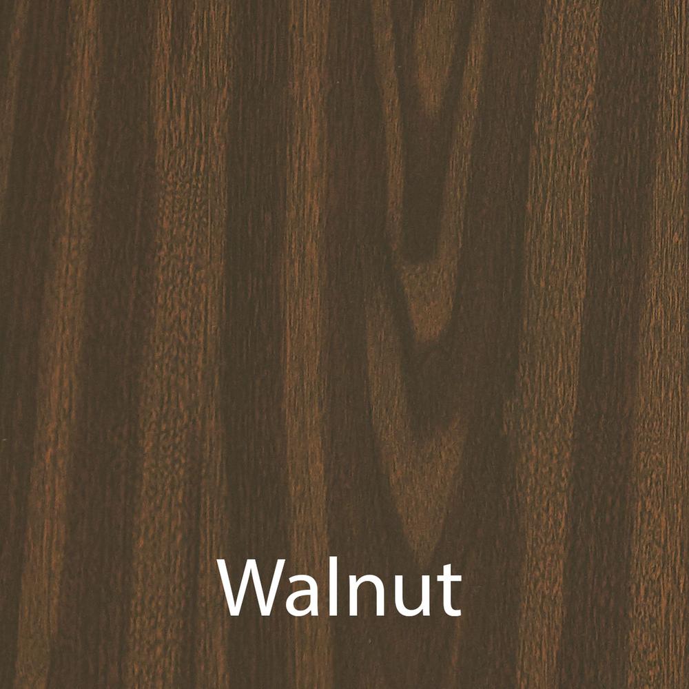 Table Height Commercial Laminate Café and Breakroom Table 30x30" ROUND WALNUT, BLACK. Picture 8