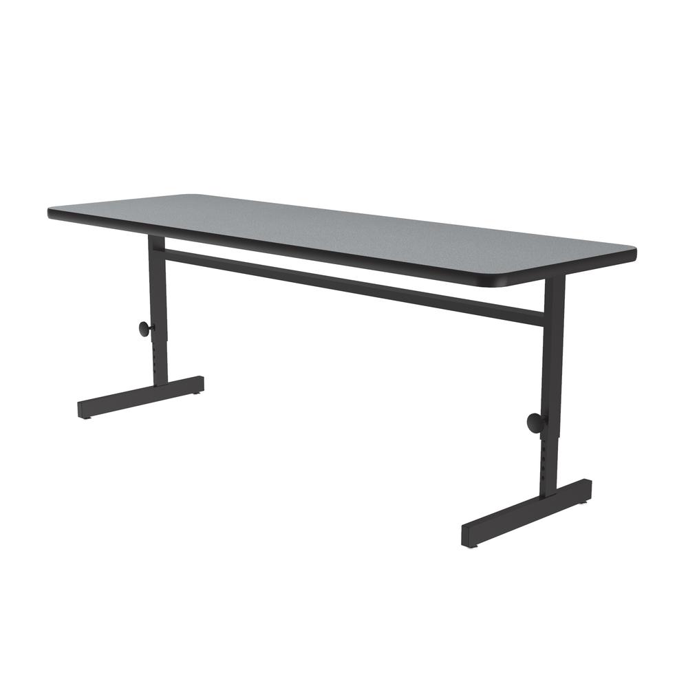 Adjustable Height Commercial Laminate Top Computer/Student Desks, 24x72" RECTANGULAR GRAY GRANITE BLACK. Picture 5