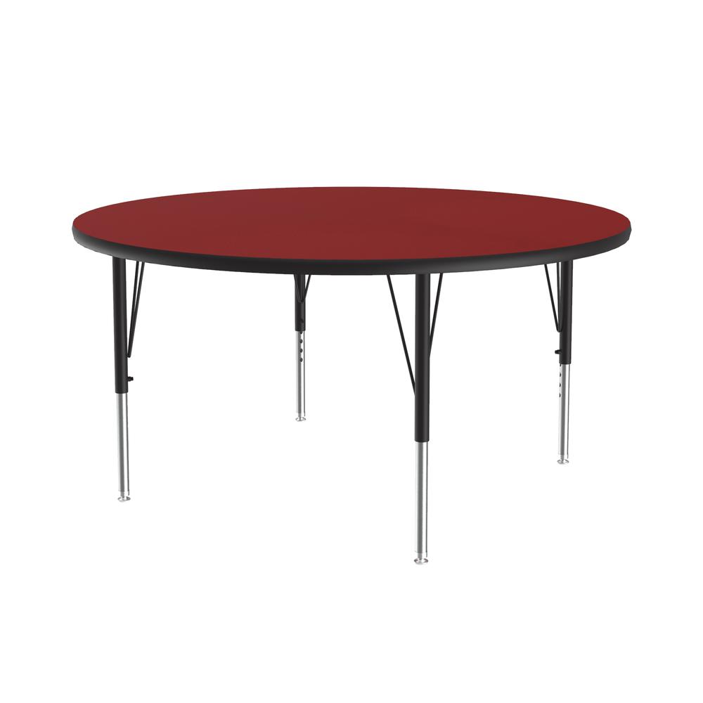 Deluxe High-Pressure Top Activity Tables 48x48" ROUND, RED BLACK/CHROME. Picture 2