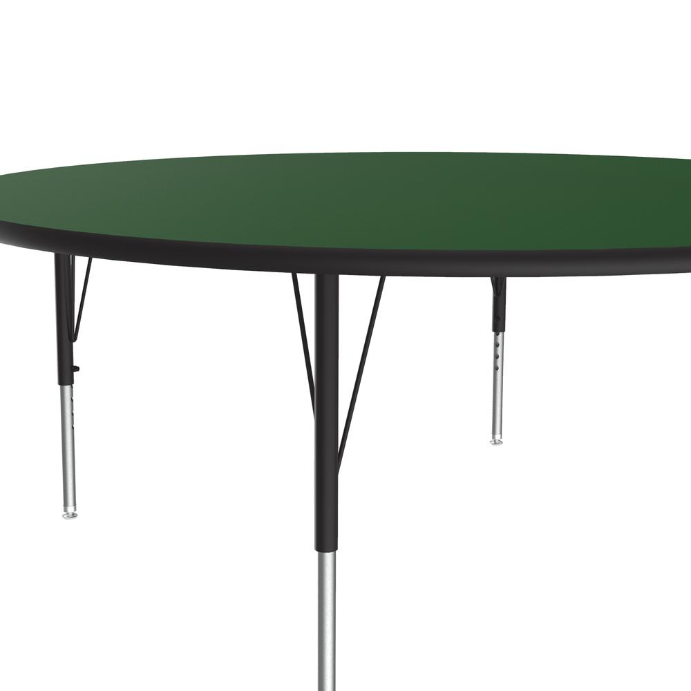Deluxe High-Pressure Top Activity Tables 60x60" ROUND, GREEN, BLACK/CHROME. Picture 2