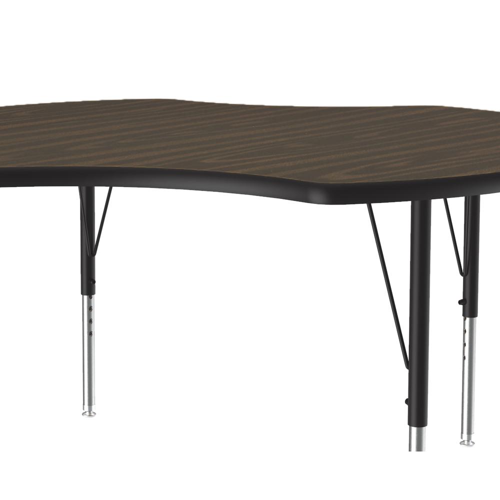 Commercial Laminate Top Activity Tables 48x48" CLOVER, WALNUT BLACK/CHROME. Picture 8