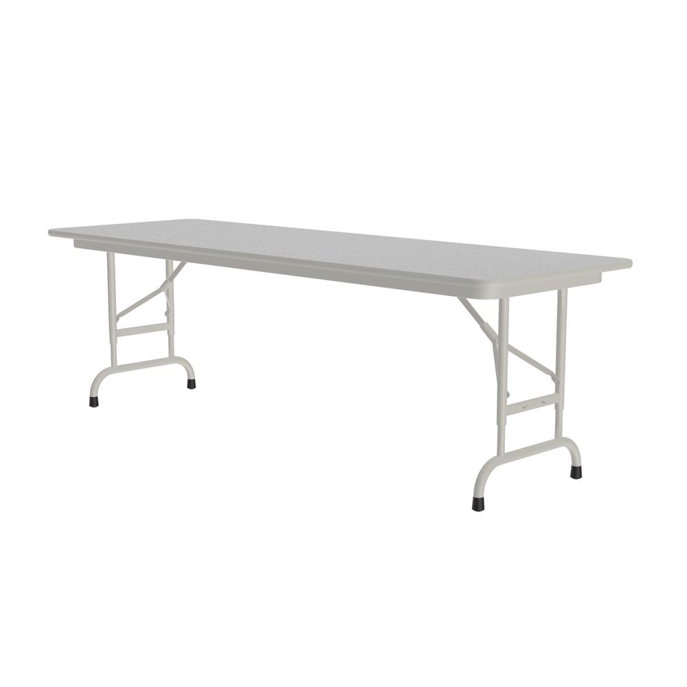 Adjustable Height Econoline Melamine Top Folding Table 24x60" RECTANGULAR, GRAY GRANITE, GRAY. Picture 1