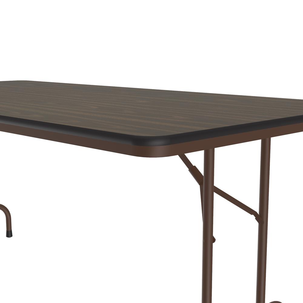 Deluxe High Pressure Top Folding Table, 36x96", RECTANGULAR WALNUT BROWN. Picture 1