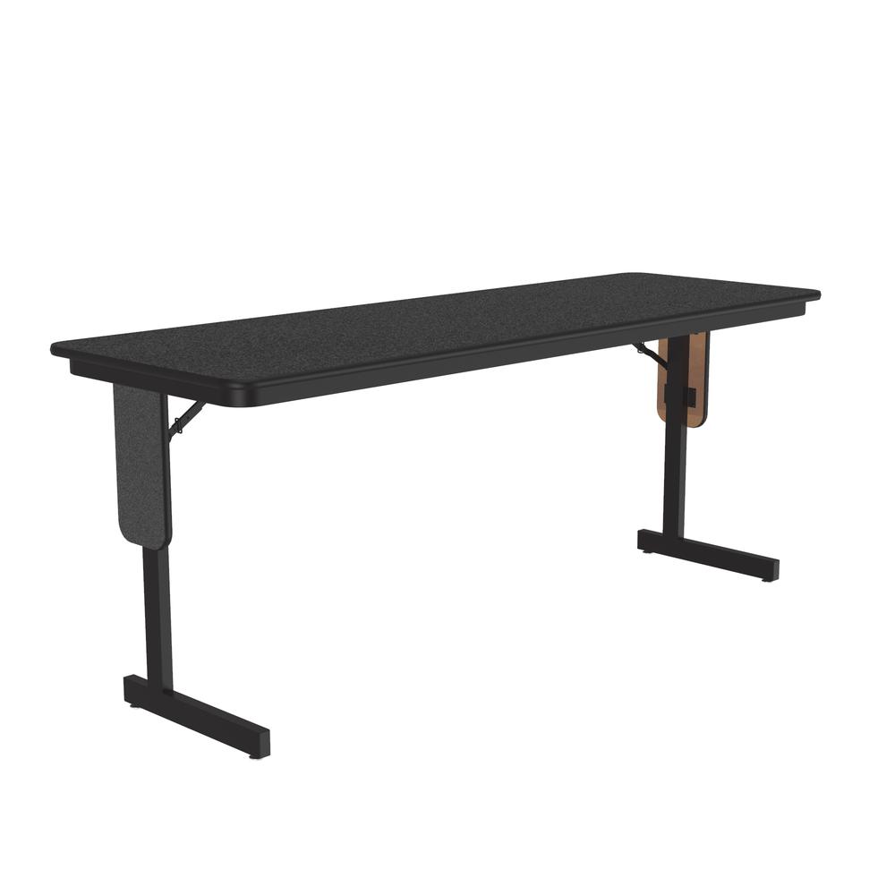 Commercial Laminate Folding Seminar Table with Panel Leg, 24x72" RECTANGULAR BLACK GRANITE BLACK. Picture 1