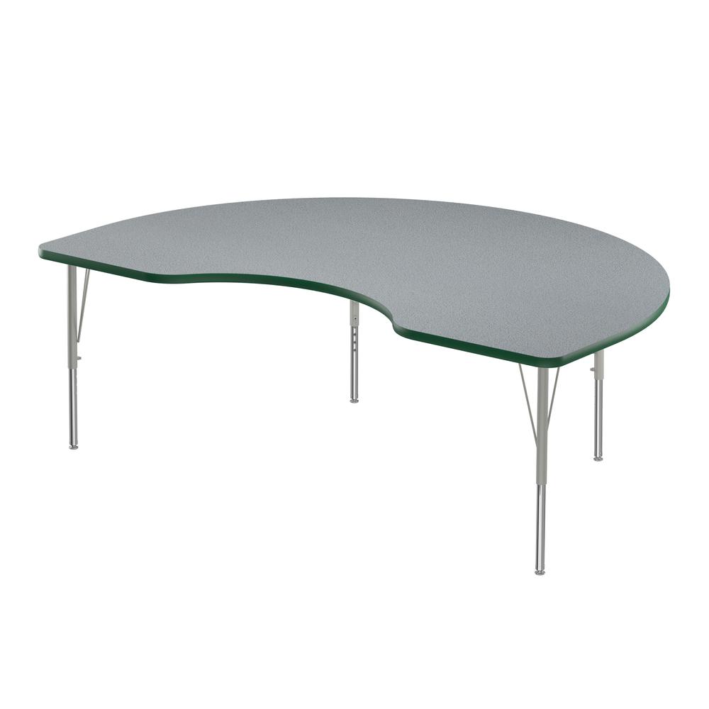 Commercial Laminate Top Activity Tables, 48x72", KIDNEY, GRAY GRANITE SILVER MIST. Picture 6