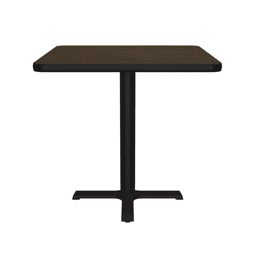Table Height Commercial Laminate Café and Breakroom Table, 24x24" SQUARE WALNUT BLACK. Picture 3