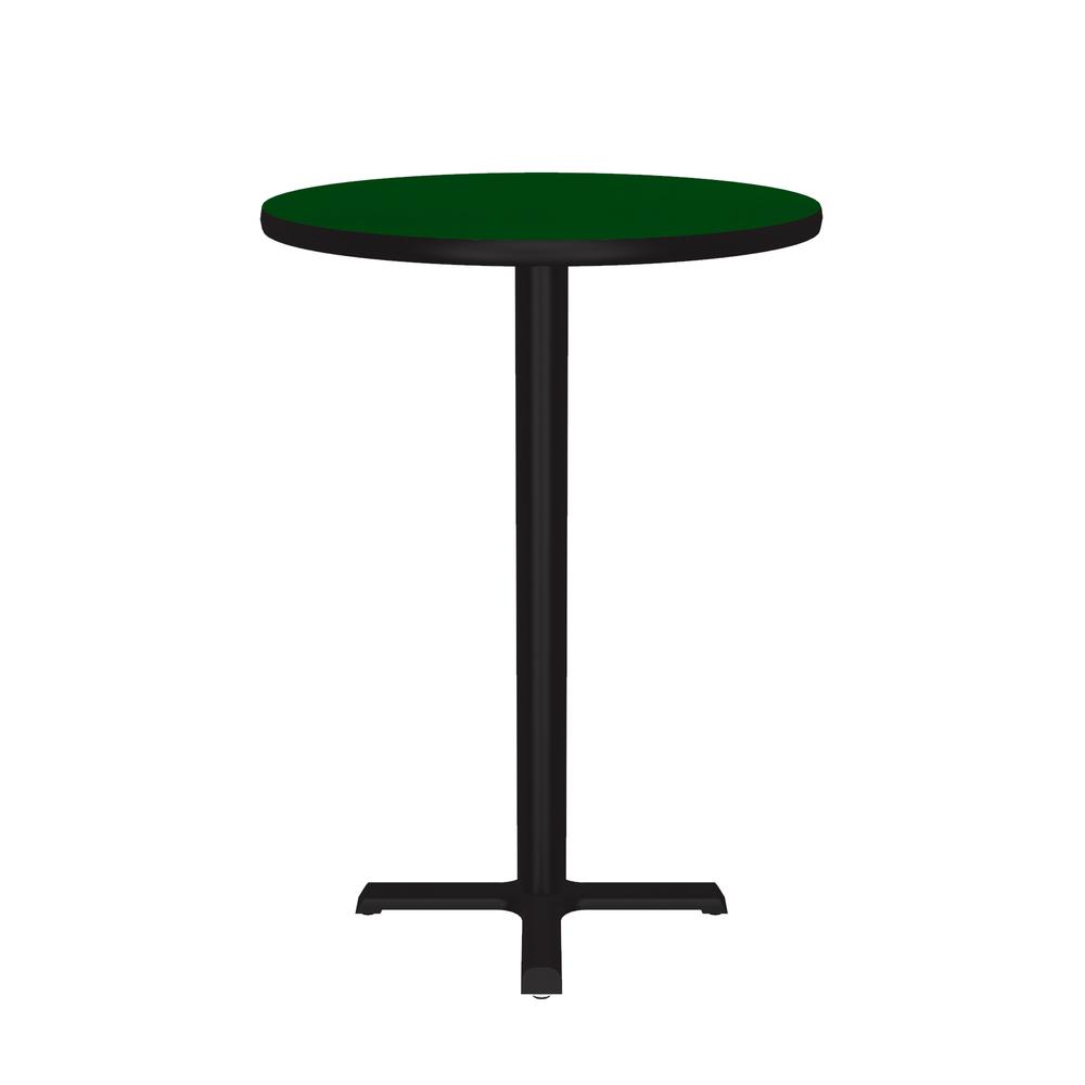 Bar Stool/Standing Height Deluxe High-Pressure Café and Breakroom Table 24x24", ROUND GREEN, BLACK. Picture 9