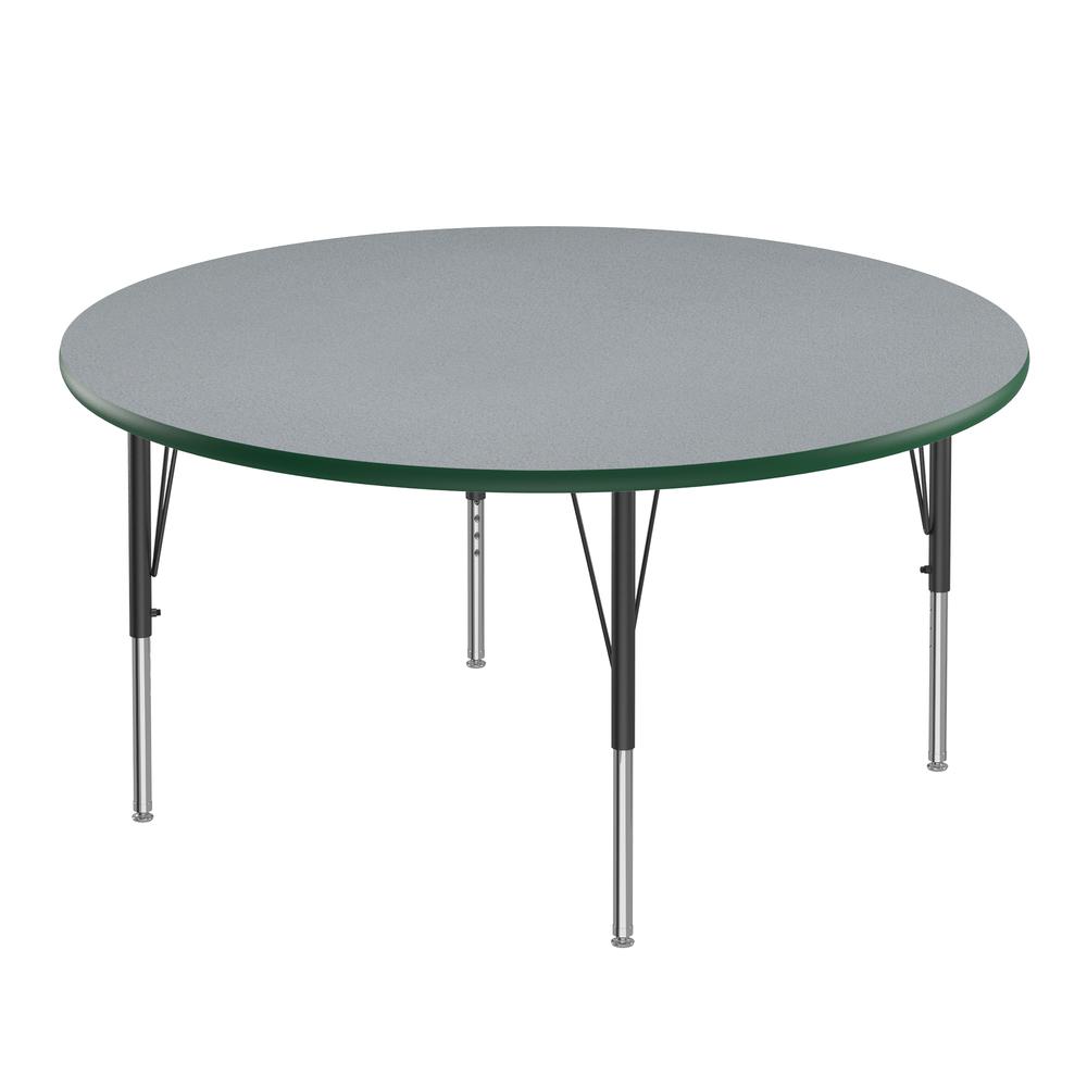 Commercial Laminate Top Activity Tables, 48x48" ROUND, GRAY GRANITE BLACK/CHROME. Picture 9