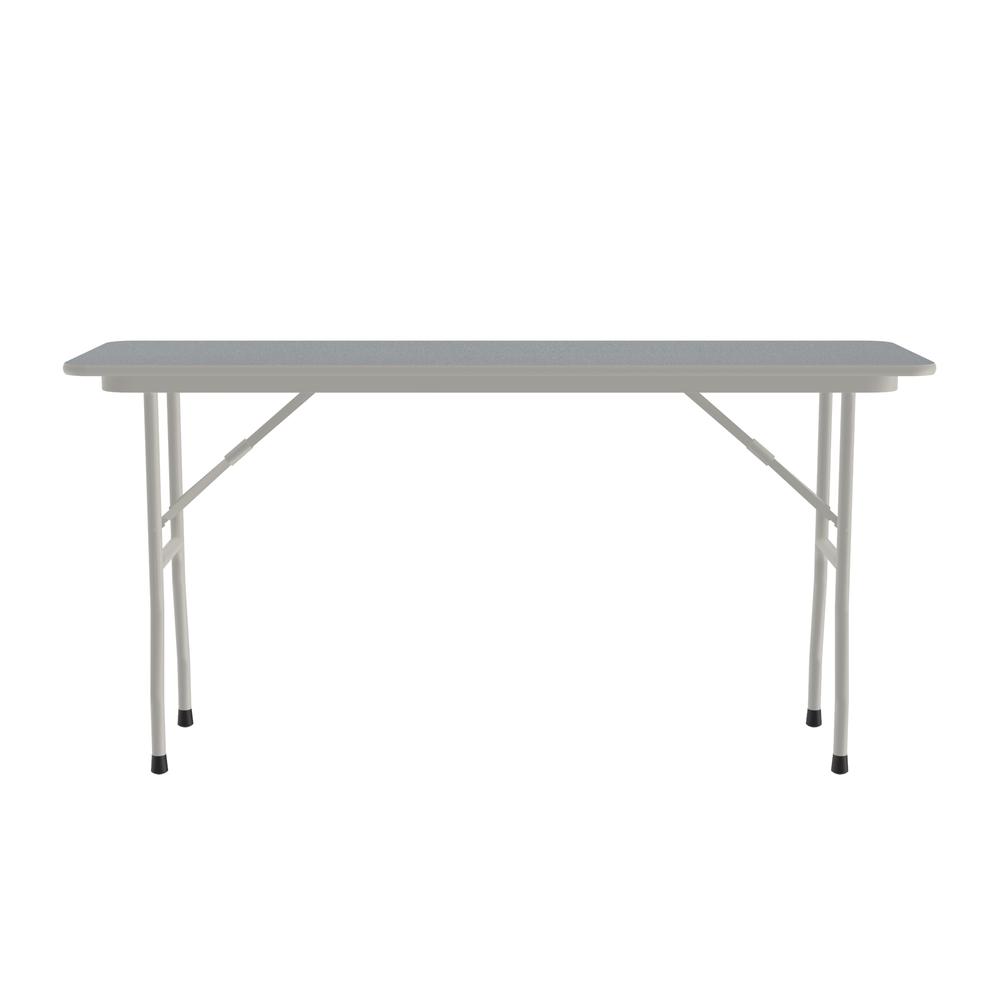 Thermal Fused Laminate Top Folding Table, 18x96" RECTANGULAR GRAY GRANITE, GRAY. Picture 4
