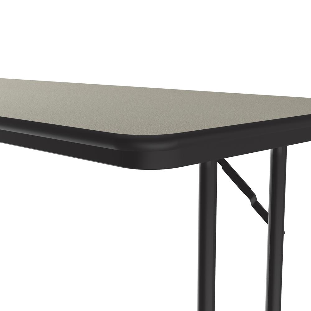 Deluxe High-Pressure Folding Seminar Table with Off-Set Leg, 24x72", RECTANGULAR, SAVANNAH SAND BLACK. Picture 6