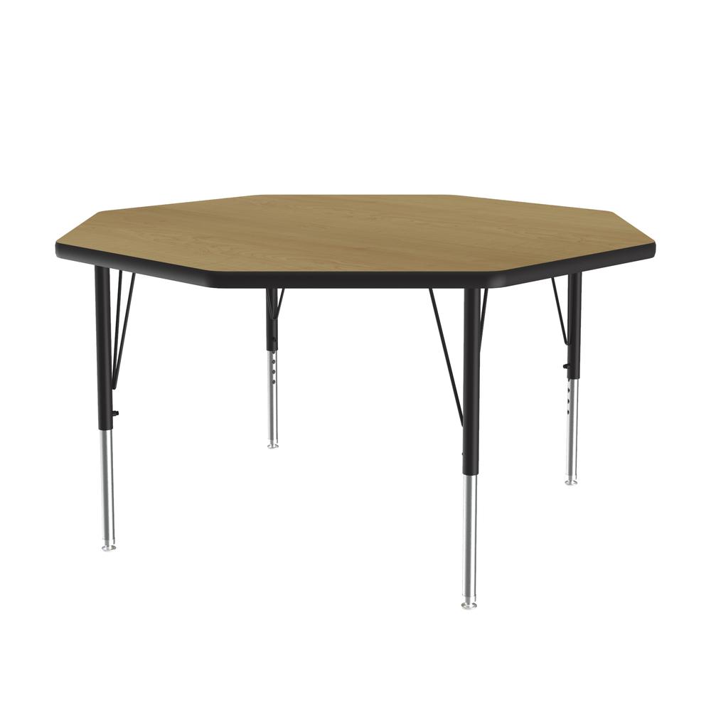 Deluxe High-Pressure Top Activity Tables, 48x48", OCTAGONAL FUSION MAPLE BLACK/CHROME. Picture 8
