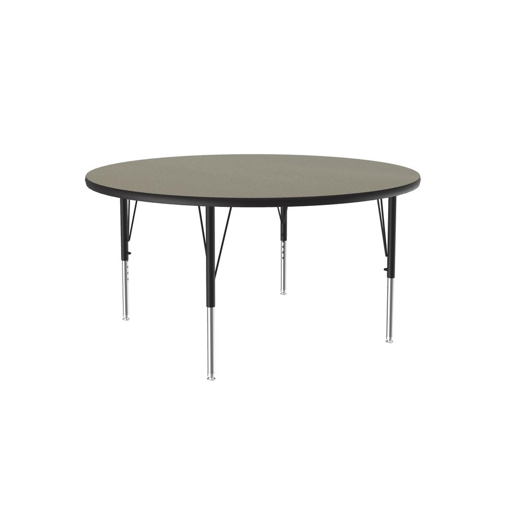 Deluxe High-Pressure Top Activity Tables 42x42" ROUND SAVANNAH SAND, BLACK/CHROME. Picture 4