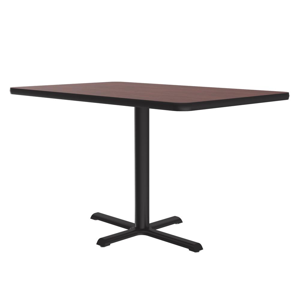 Table Height Deluxe High-Pressure Café and Breakroom Table, 30x42", RECTANGULAR MAHOGANY BLACK. Picture 1