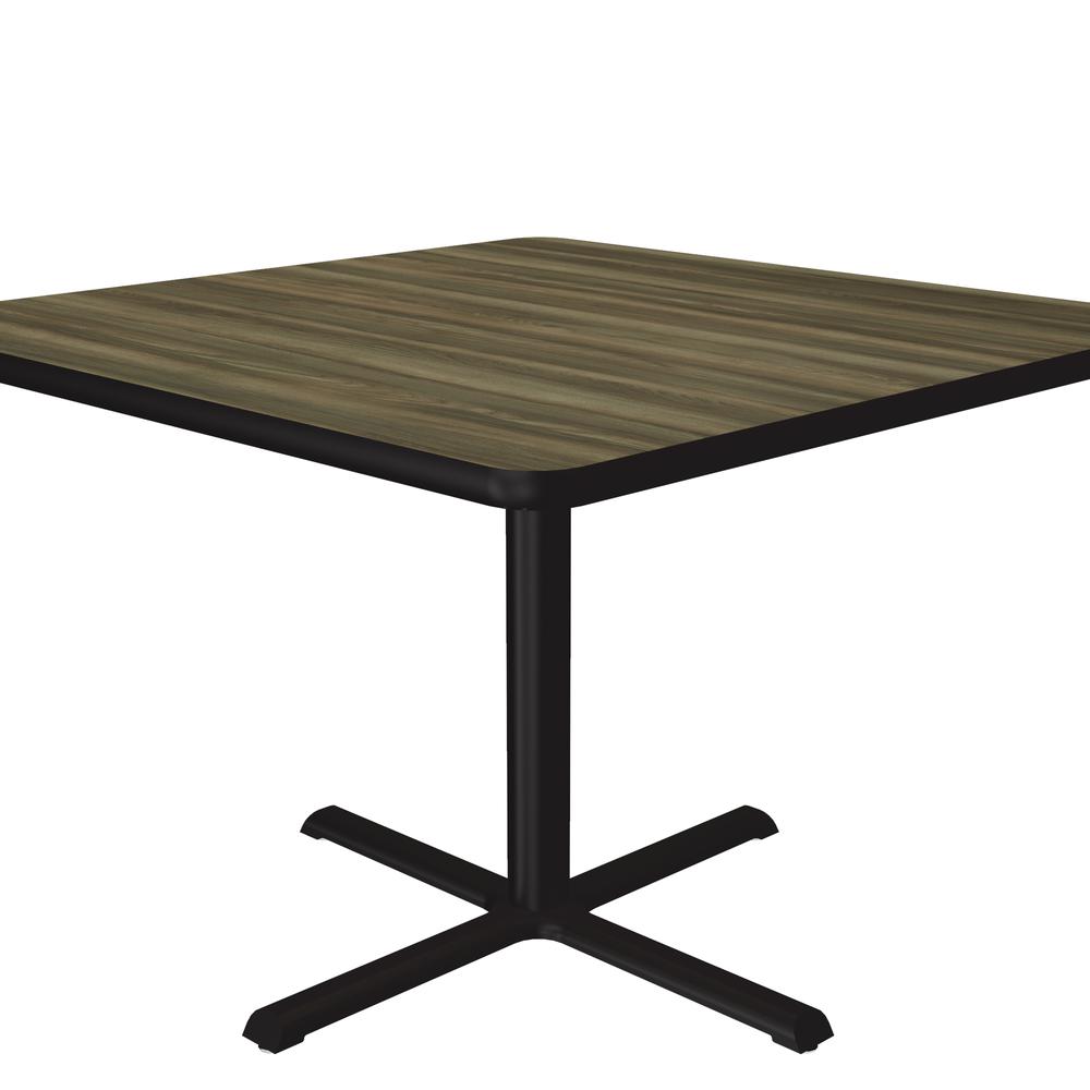 Table Height Deluxe High-Pressure Café and Breakroom Table 42x42, SQUARE COLONIAL HICKORY BLACK. Picture 4