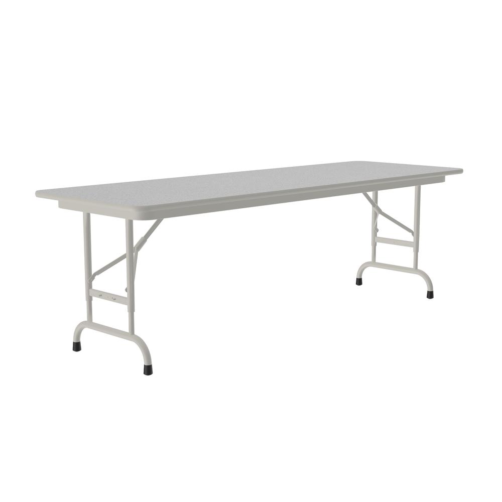 Adjustable Height Econoline Melamine Top Folding Table 24x60" RECTANGULAR, GRAY GRANITE, GRAY. Picture 8