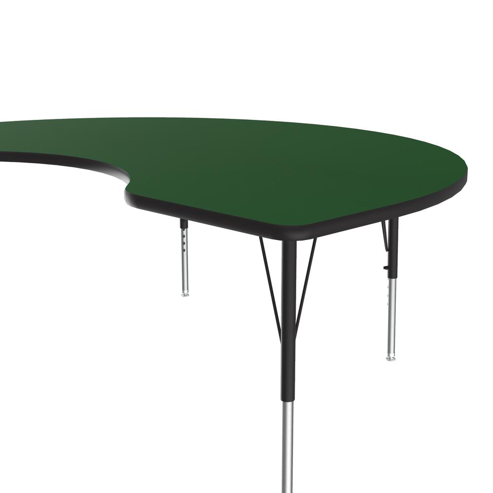 Deluxe High-Pressure Top Activity Tables, 48x72" KIDNEY GREEN BLACK/CHROME. Picture 4